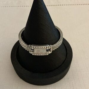 Monet Vintage Silver Tone Expansion Bracelet